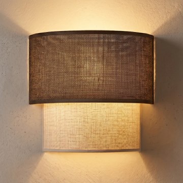 Brilagi - LED Kinkiet BOHO ECO 1xE27/10W/230V brązowy/kremowy
