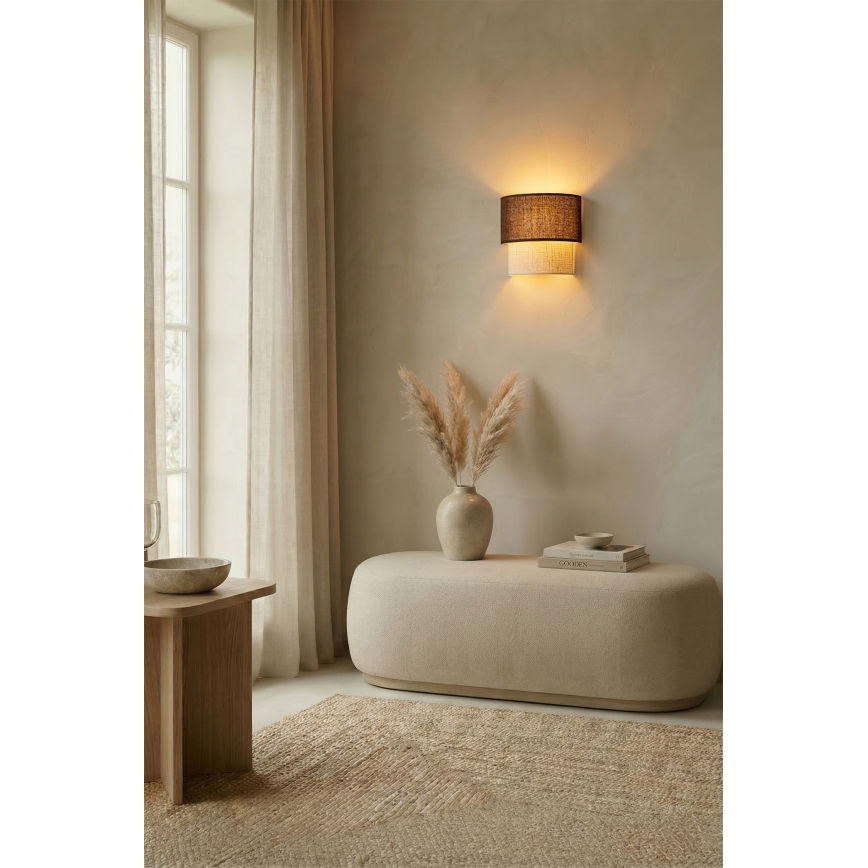 Brilagi - LED Kinkiet BOHO ECO 1xE27/10W/230V brązowy/kremowy