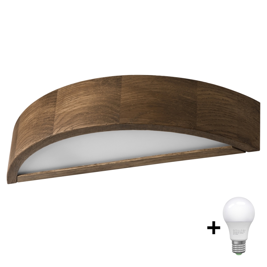 Brilagi - LED Kinkiet CARVALHO 1xE27/60W/230V dąb