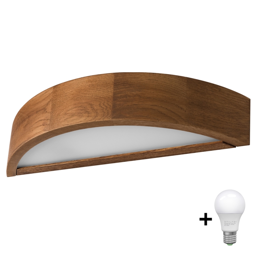 Brilagi - LED Kinkiet CARVALHO 1xE27/60W/230V dąb wiśnia