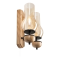 Brilagi - LED Kinkiet COTTAGE 2xE14/40W/230V dąb/brązowy