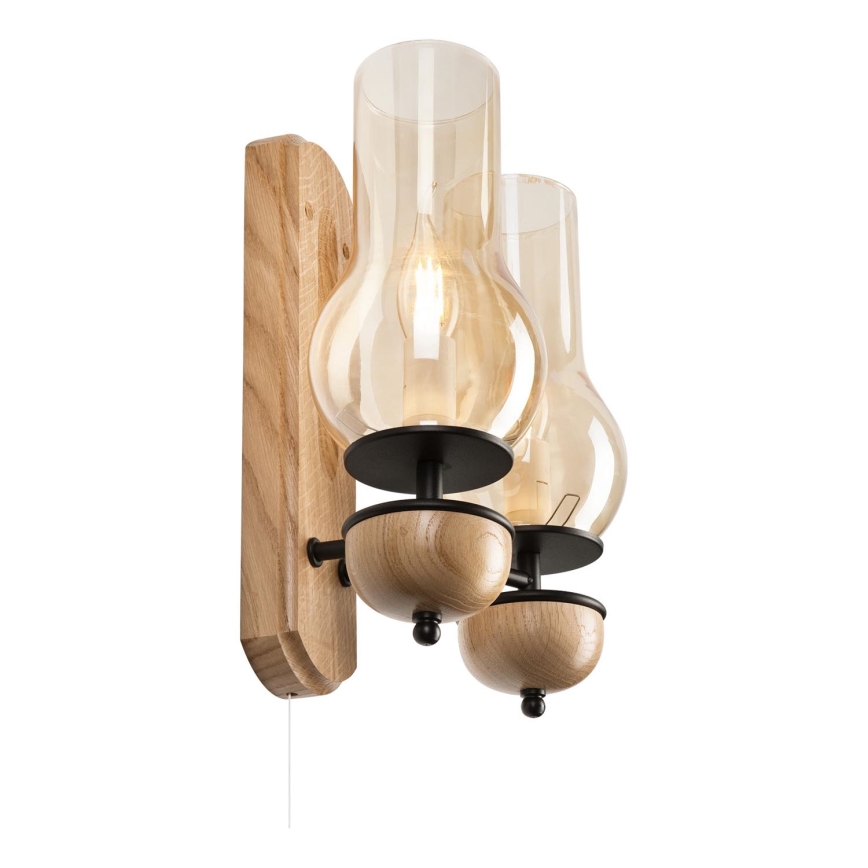 Brilagi - LED Kinkiet COTTAGE 2xE14/40W/230V dąb/brązowy