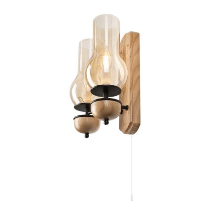 Brilagi - LED Kinkiet COTTAGE 2xE14/40W/230V dąb/brązowy