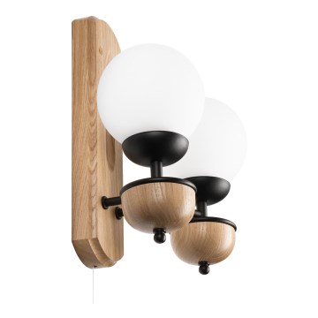 Brilagi - LED Kinkiet COTTAGE 2xG9/40W/230V dąb/biały