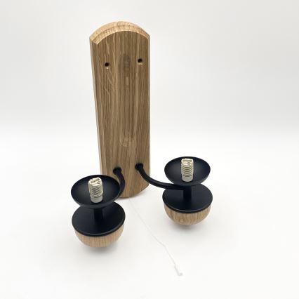 Brilagi - LED Kinkiet COTTAGE 2xG9/40W/230V dąb/biały