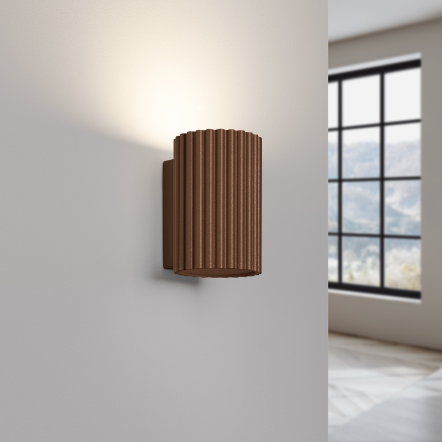 Brilagi - LED kinkiet CRESTO 1xGU10/10W/230V 10 cm brązowy