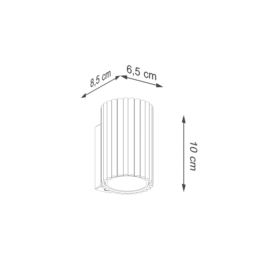 Brilagi - LED kinkiet CRESTO 1xGU10/10W/230V 10 cm brązowy