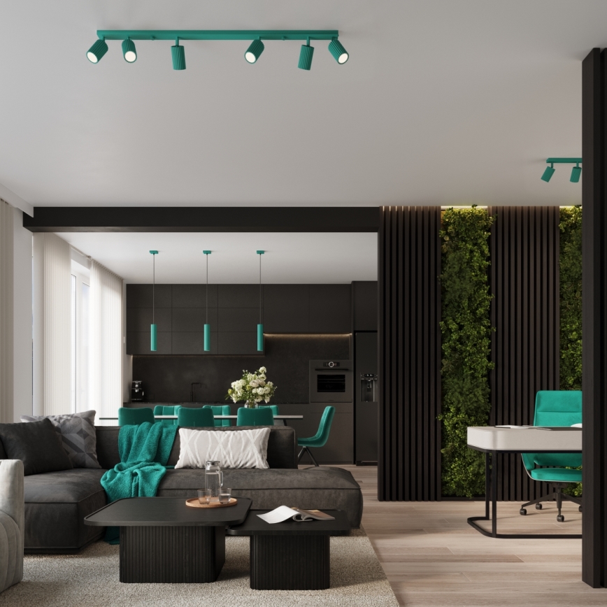 Brilagi - LED kinkiet CRESTO 2xGU10/10W/230V 30 cm turkusowy