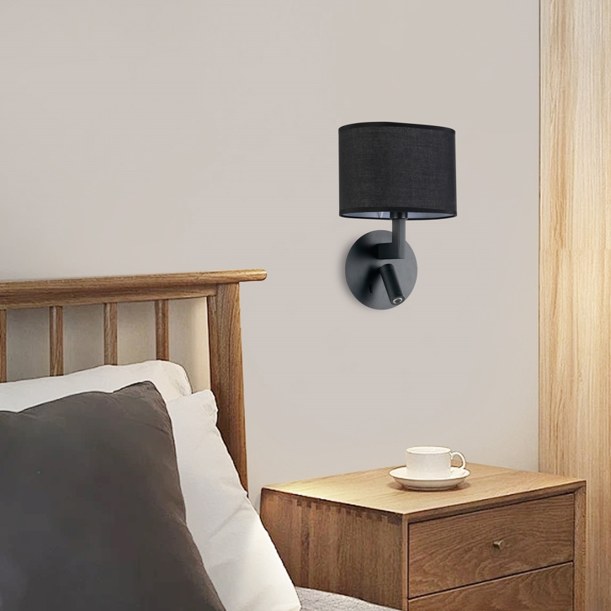 Brilagi - LED Kinkiet DAYA 1xE14/40W/230V + LED/3W czarny