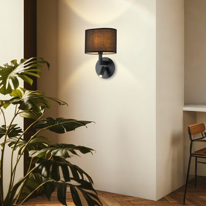 Brilagi - LED Kinkiet DAYA 1xE14/40W/230V + LED/3W czarny