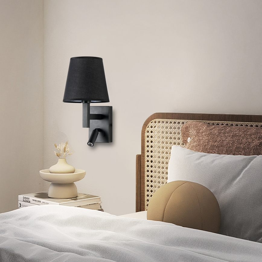 Brilagi - LED Kinkiet DEYA 1xE14/40W/230V + LED/3W czarny