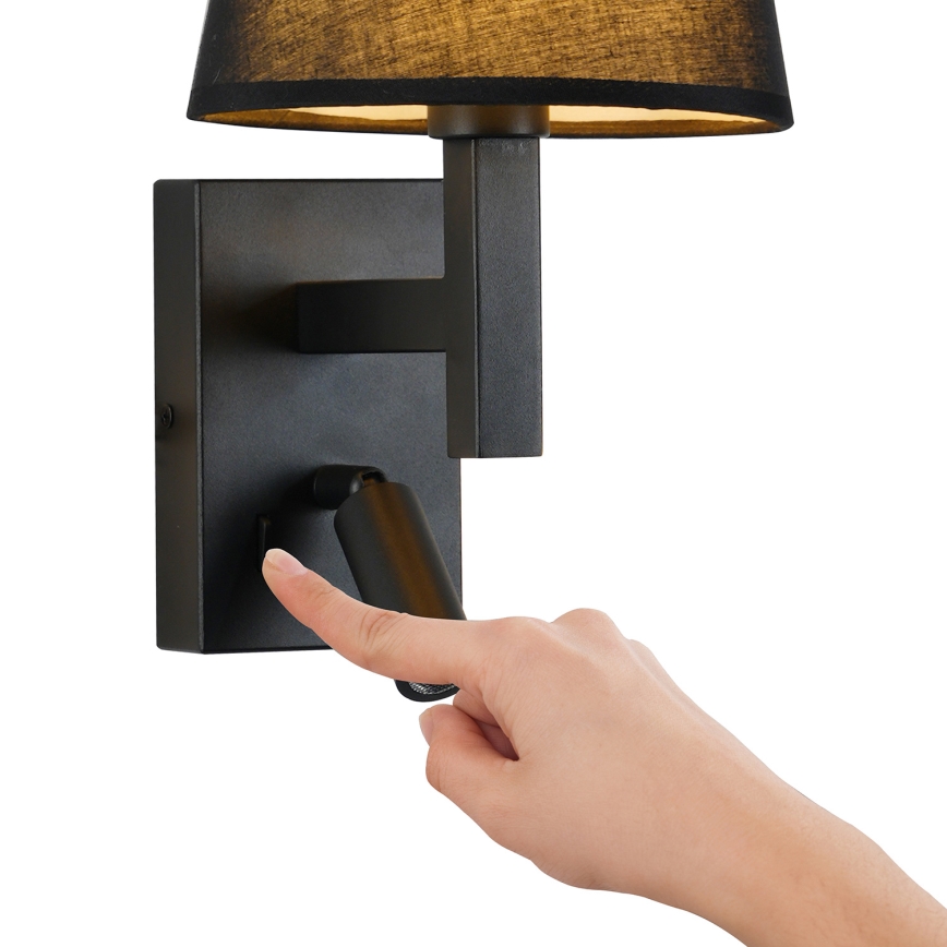 Brilagi - LED Kinkiet DEYA 1xE14/40W/230V + LED/3W czarny