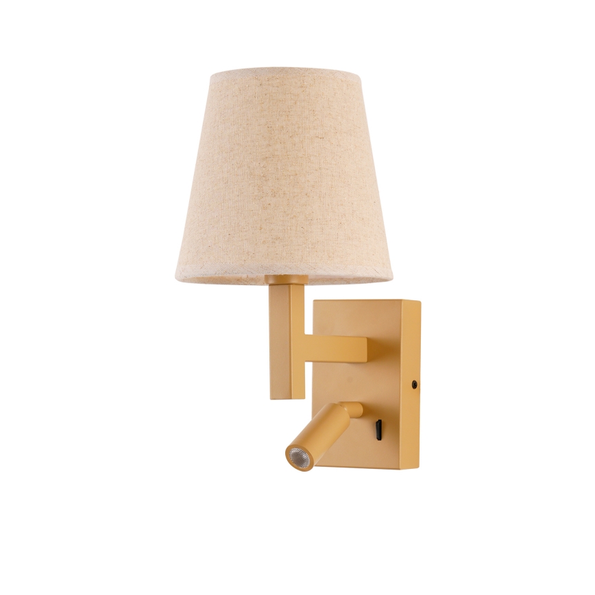 Brilagi - LED Kinkiet DEYA 1xE14/40W/230V + LED/3W len/zl.