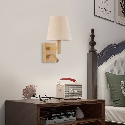 Brilagi - LED Kinkiet DEYA 1xE14/40W/230V + LED/3W len/zl.