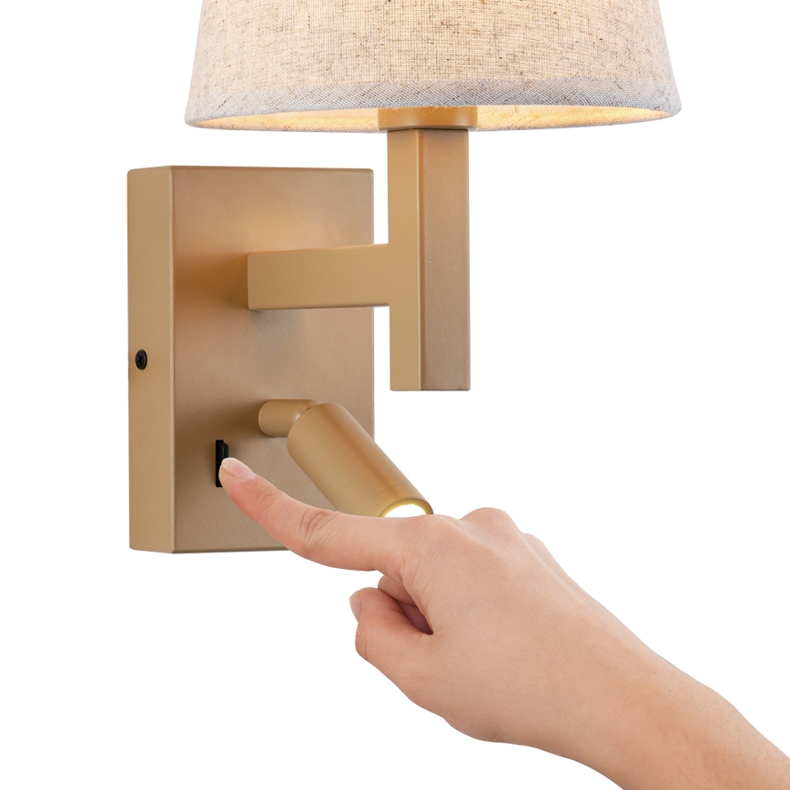 Brilagi - LED Kinkiet DEYA 1xE14/40W/230V + LED/3W len/zl.