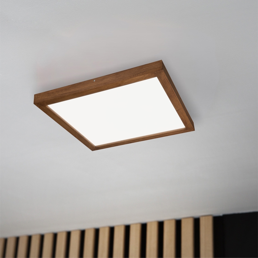 Brilagi - LED Lampa sufitowa do łazienki WOODY FRAME LED/50W/230V 60x60 cm IP44 dąb czereśnia