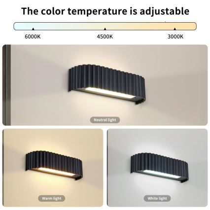 BRILAGI - LED Oprawa ścienna FALCON MODERN LED/10W/230V 30 cm 3000/4500/6000K czarna