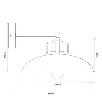Brilagi - LED Kinkiet FLAMENGO 1xE27/60W/230V zielony