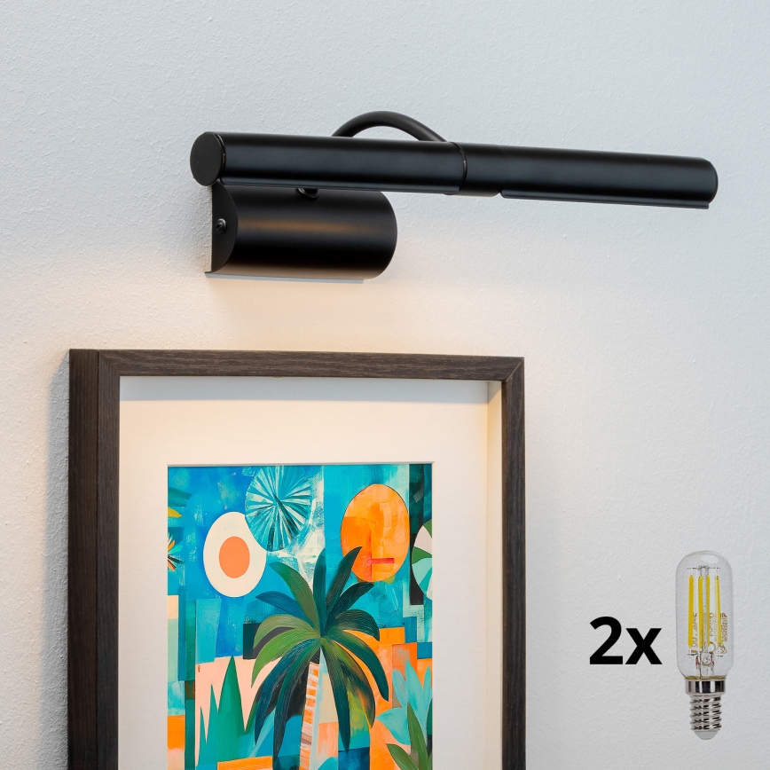 Brilagi - LED Kinkiet galeryjka DANAE 2xE14/4W/230V 3000K czarny