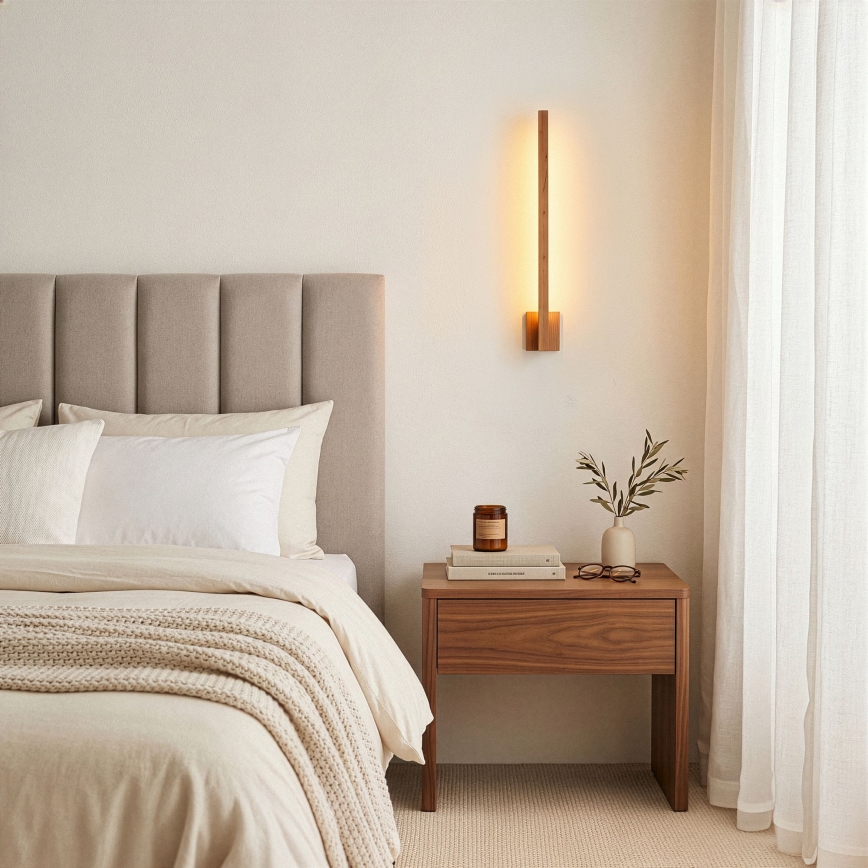BRILAGI - LED Kinkiet GARDALINE LED/90W/230V 100 cm dąb
