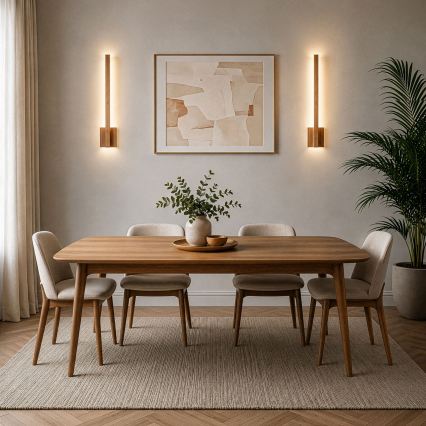 BRILAGI - LED Kinkiet GARDALINE LED/90W/230V 100 cm dąb