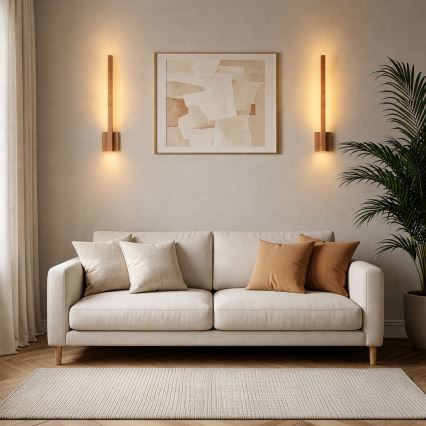 BRILAGI - LED Kinkiet GARDALINE LED/90W/230V 100 cm dąb