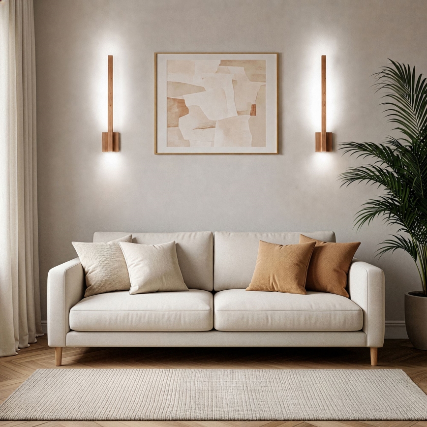 BRILAGI - LED Kinkiet GARDALINE LED/90W/230V 100 cm dąb