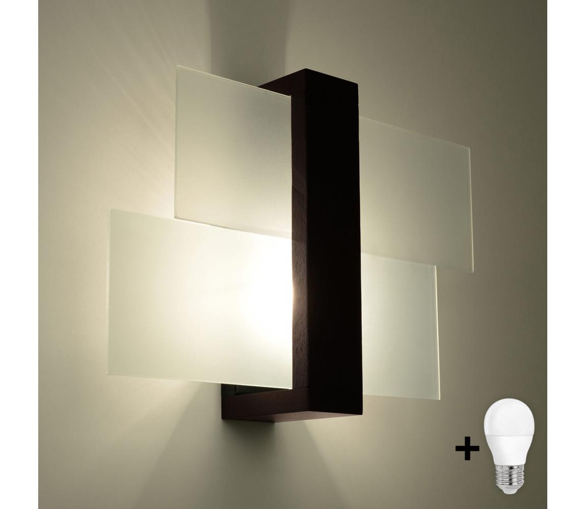 Brilagi - LED Kinkiet HERA 1xE27/7,5W/230V wenge