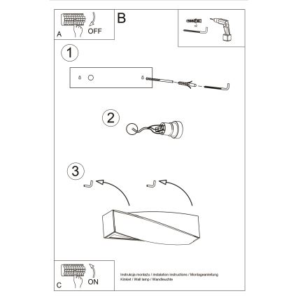 Brilagi -  LED Kinkiet KERRY 1xE27/7,5W/230V ceramika/biały