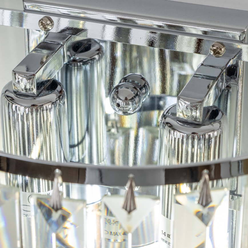 Brilagi - LED Kinkiet kryształowy MOZART 2xE14/40W/230V chrom błyszczący
