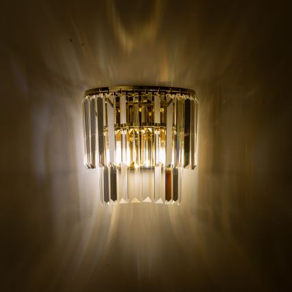 Brilagi - LED Kinkiet kryształowy MOZART 2xE14/40W/230V złoty