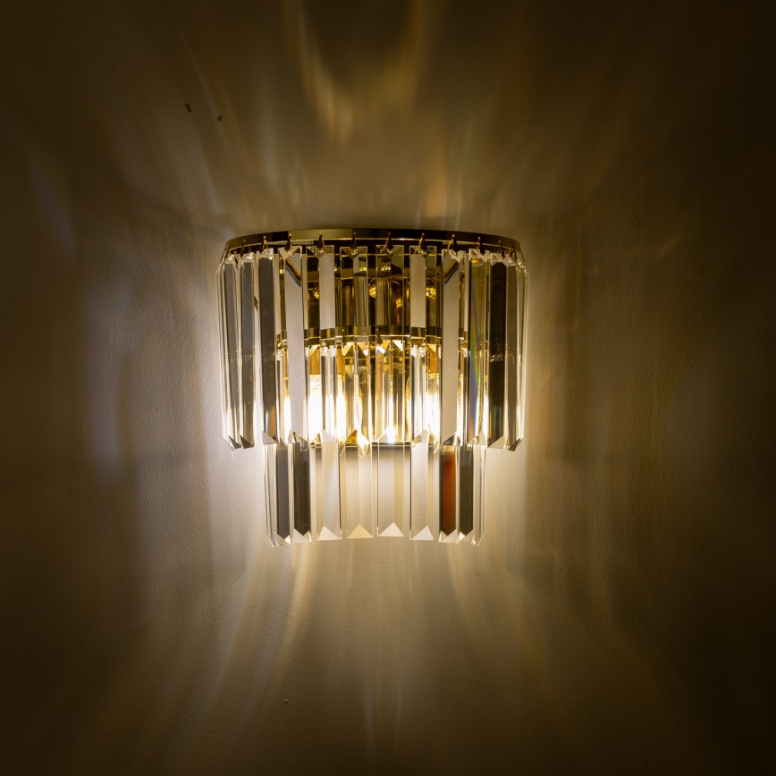 Brilagi - LED Kinkiet kryształowy MOZART 2xE14/40W/230V złoty