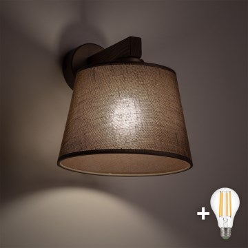 BRILAGI - LED Kinkiet LATTE 1xE27/15W/230V sosna/brązowy