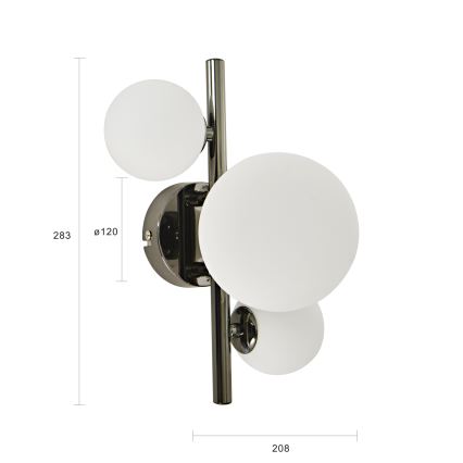 Brilagi - LED Kinkiet MILLA 3xG9/3W/230V chrom błyszczący/biały