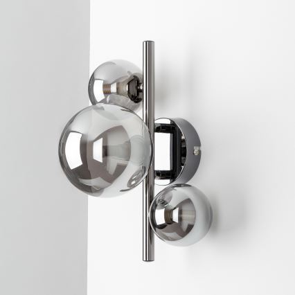 Brilagi - LED Kinkiet MILLA 3xG9/3W/230V czarny chrom/dymione