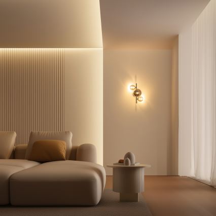 Brilagi - LED Kinkiet MILLA 3xG9/3W/230V czarny chrom/dymione