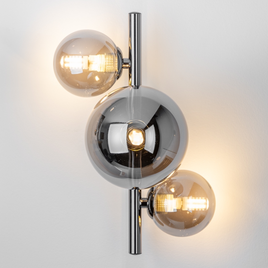 Brilagi - LED Kinkiet MILLA 3xG9/3W/230V czarny chrom/dymione