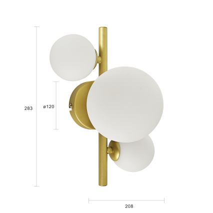 Brilagi - LED Kinkiet MILLA 3xG9/3W/230V złoty/biały