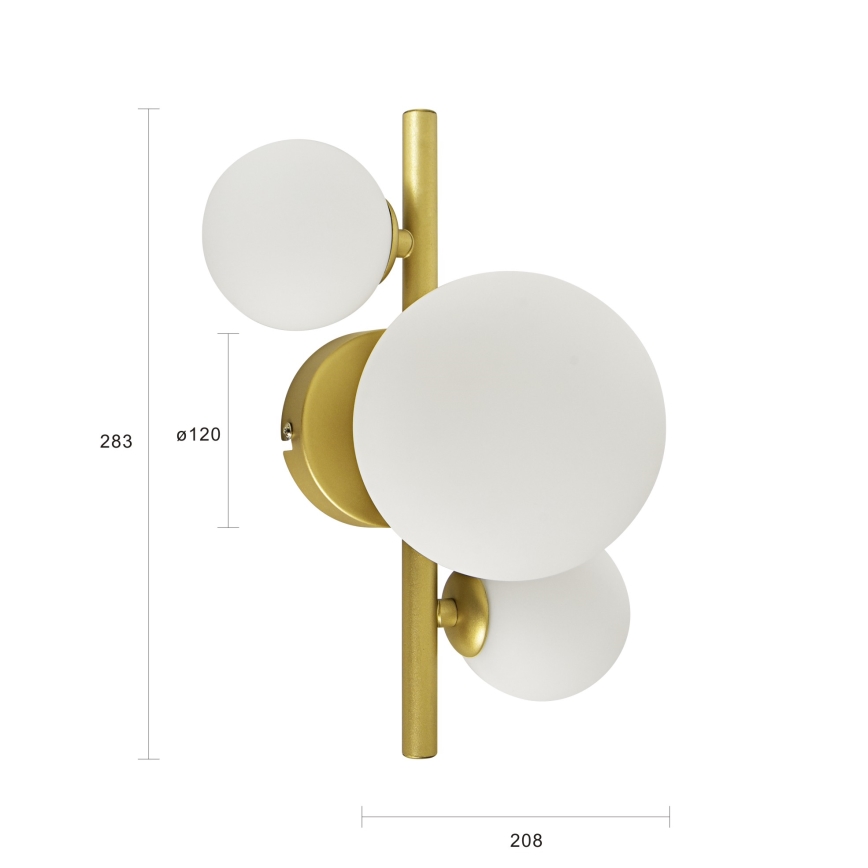 Brilagi - LED Kinkiet MILLA 3xG9/3W/230V złoty/biały