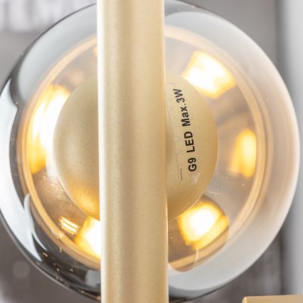 Brilagi - LED Kinkiet MILLA 3xG9/3W/230V złoty/dymny