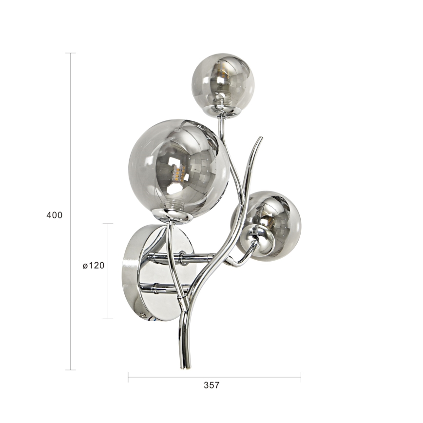 Brilagi - LED Kinkiet MISTEL 3xG9/3W/230V chrom błyszczący/dym