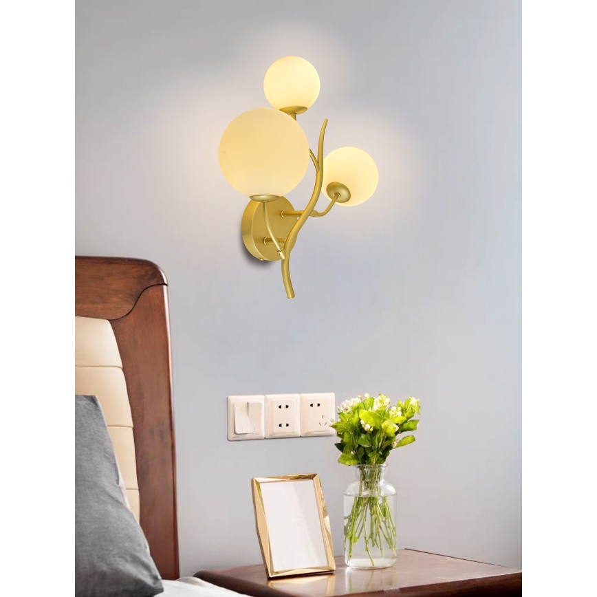 Brilagi - LED Kinkiet MISTEL 3xG9/3W/230V złoty/biały