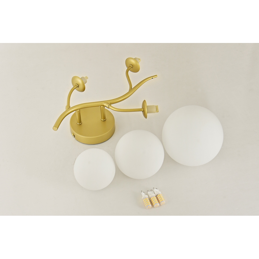 Brilagi - LED Kinkiet MISTEL 3xG9/3W/230V złoty/biały