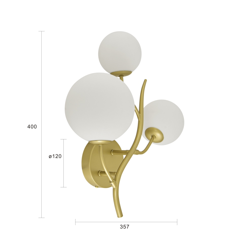 Brilagi - LED Kinkiet MISTEL 3xG9/3W/230V złoty/biały