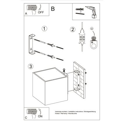 Brilagi -  LED Kinkiet punktowy MURO 1xG9/3,5W/230V beton