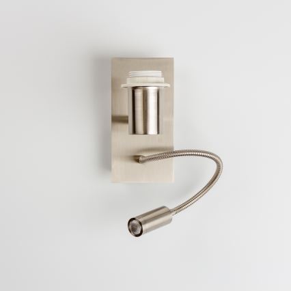 Brilagi - LED Elastyczny kinkiet NUBILA 1xE27/25W/230V + LED/3W matowy chrom/biały