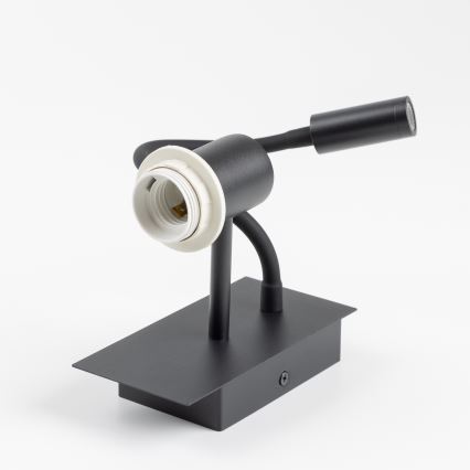 Brilagi - LED Elastyczny kinkiet NUBILA 1xE27/25W/230V + LED/3W czarny/pompejska czerwony