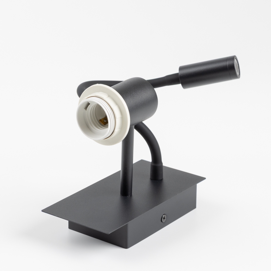 Brilagi - LED Elastyczny kinkiet NUBILA 1xE27/25W/230V + LED/3W czarny/pompejska czerwony
