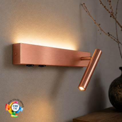 BRILAGI - Kinkiet punktowy ARLIX LED/3W/230V + LED/7W, brązowy, CRI 90