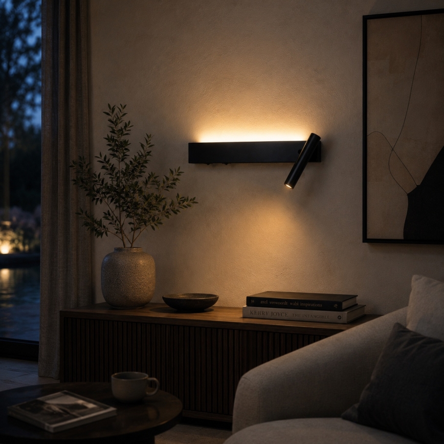 BRILAGI - LED kinkiet punktowy ARLIX LED/3W/230V + LED/7W czarny CRI 90
